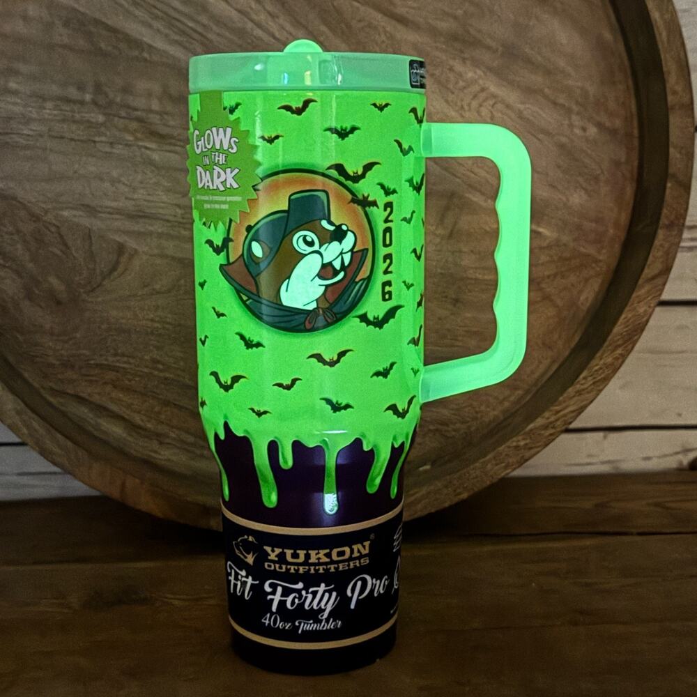 2026 NEW Bucees Halloween Glow in The Dark Tumbler Cup 40 oz Yukon Outfitters